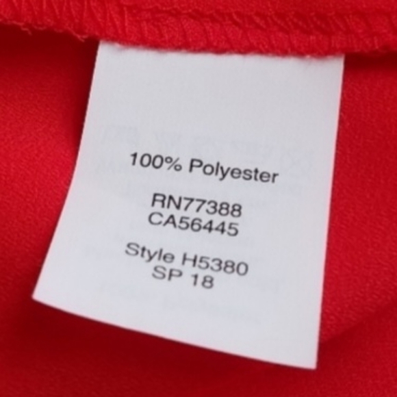 J. Crew Tomato Red Bell Sleeve Flowy Floaty Peplum Top Women's XS Feminine EUC - Picture 6 of 6